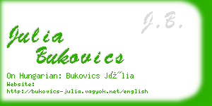 julia bukovics business card